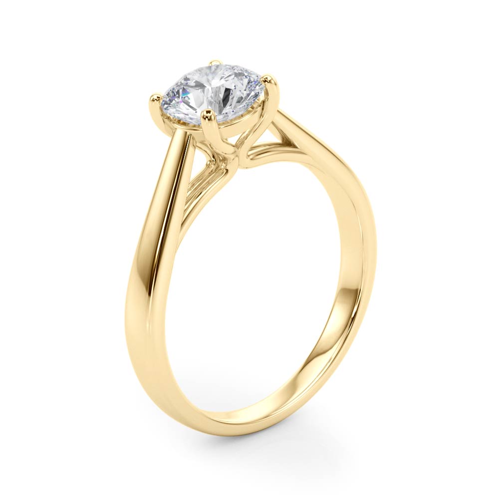Classic Four-Prong Solitaire Diamond Engagement Ring