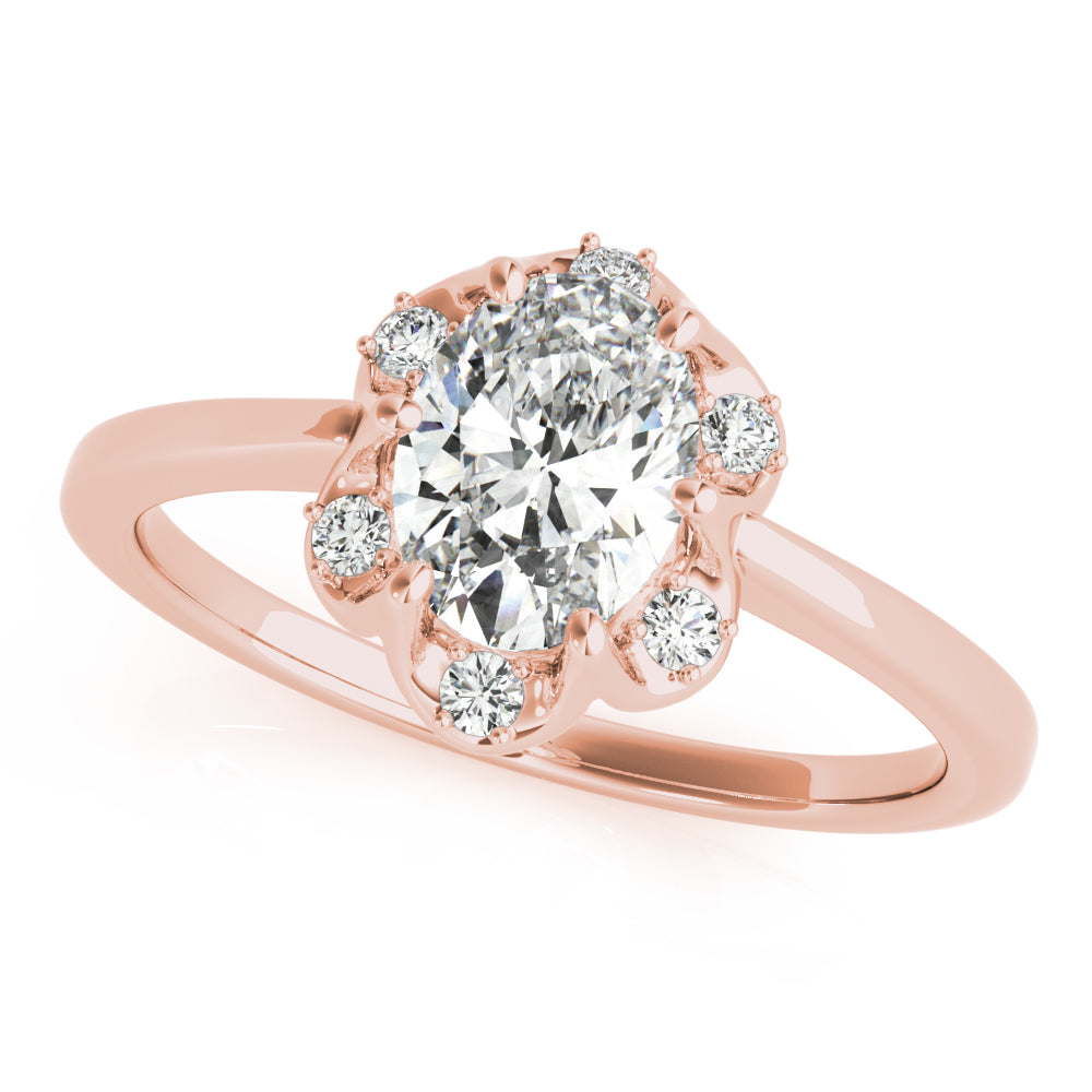 Scalloped Diamond Engagement Ring (1/6 ct. tw.)
