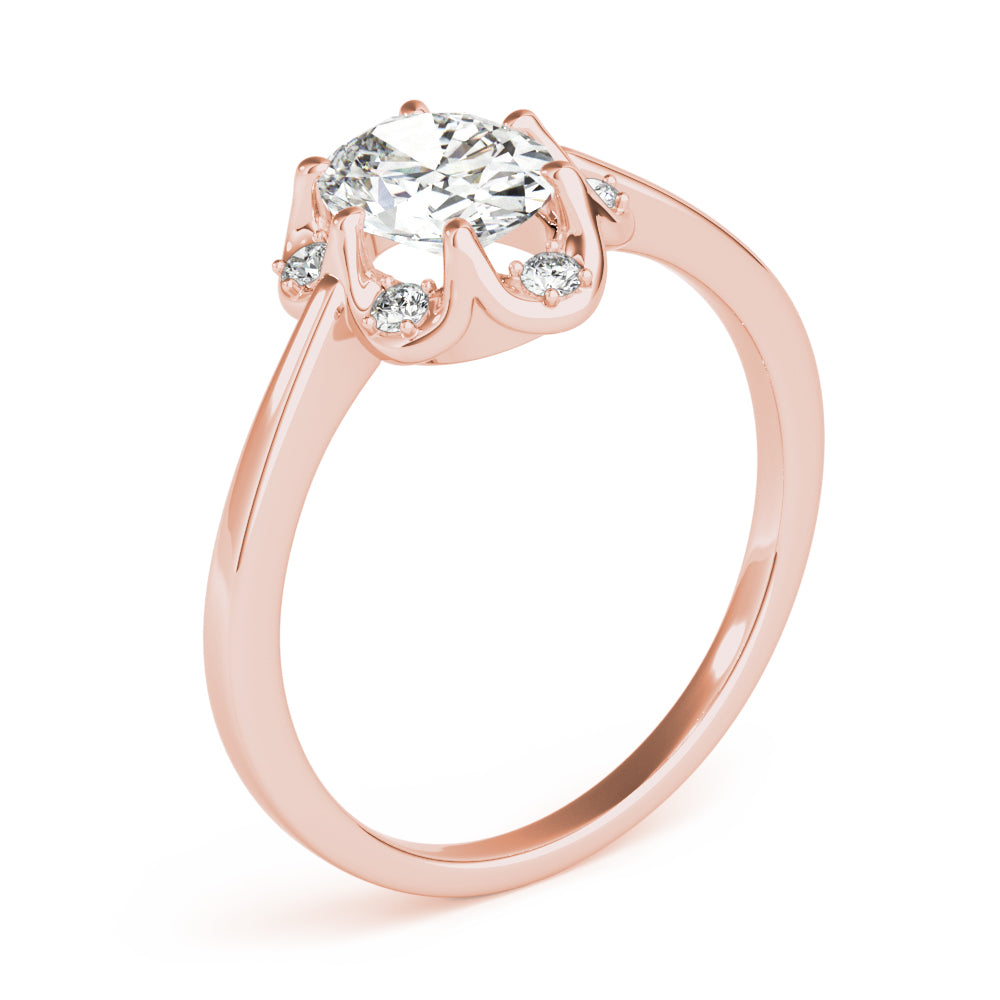 Scalloped Diamond Engagement Ring (1/6 ct. tw.)