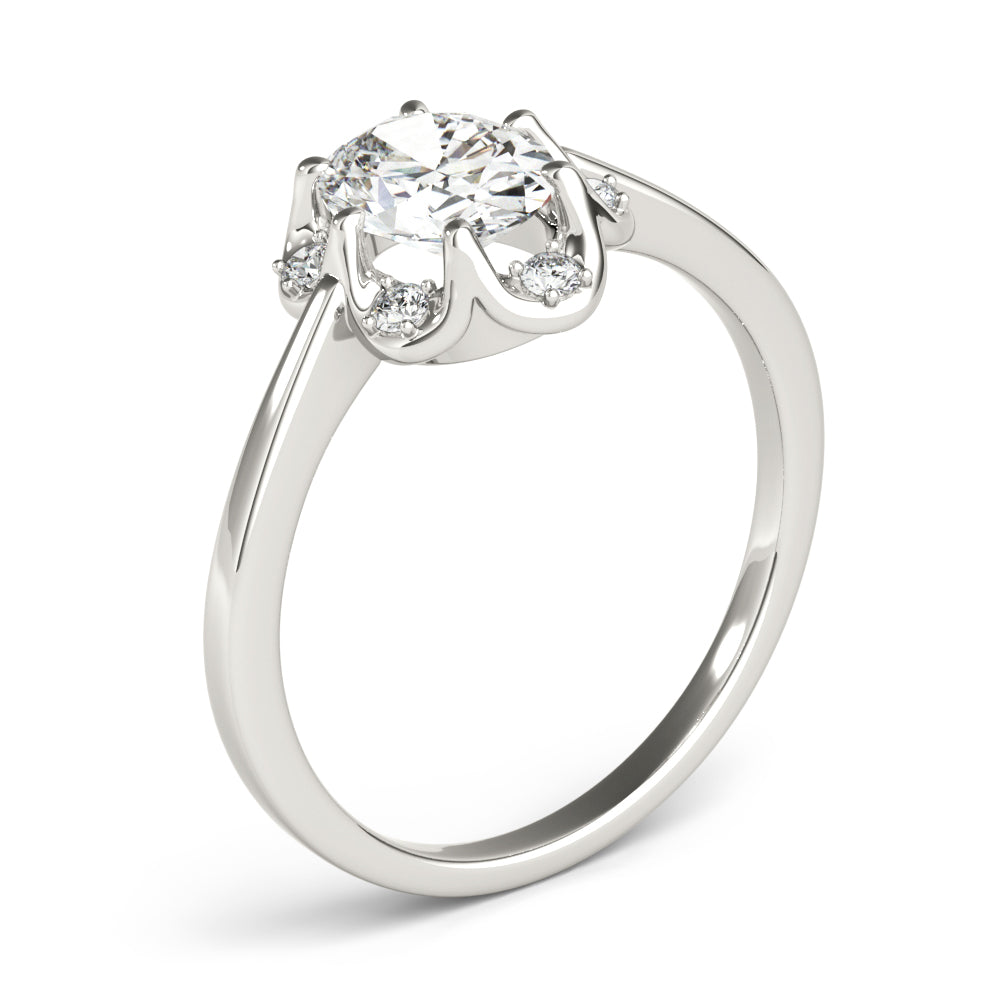 Scalloped Diamond Engagement Ring (1/6 ct. tw.)