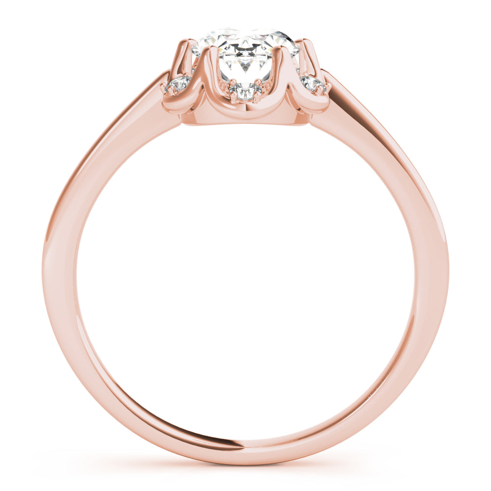 Scalloped Diamond Engagement Ring (1/6 ct. tw.)