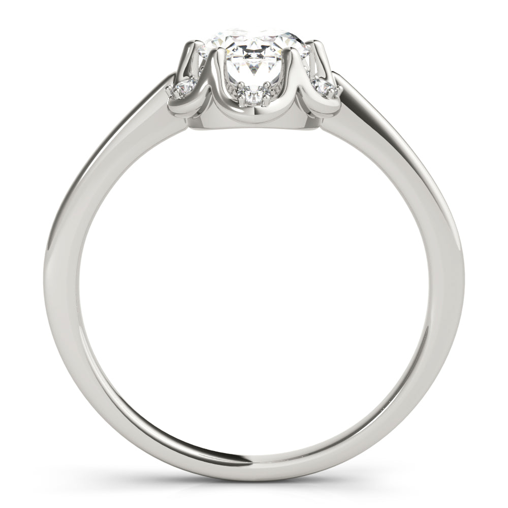 Scalloped Diamond Engagement Ring (1/6 ct. tw.)