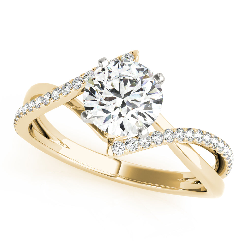 Twist Pavé Diamond Engagement Ring (1/8 ct. tw.)