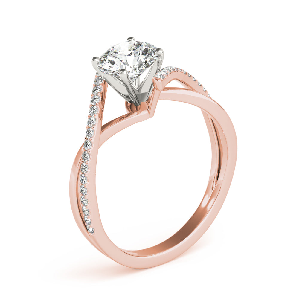 Twist Pavé Diamond Engagement Ring (1/8 ct. tw.)