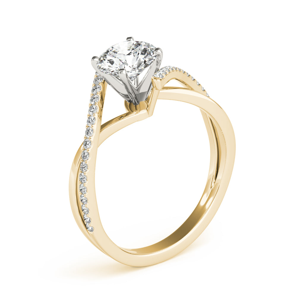 Twist Pavé Diamond Engagement Ring (1/8 ct. tw.)