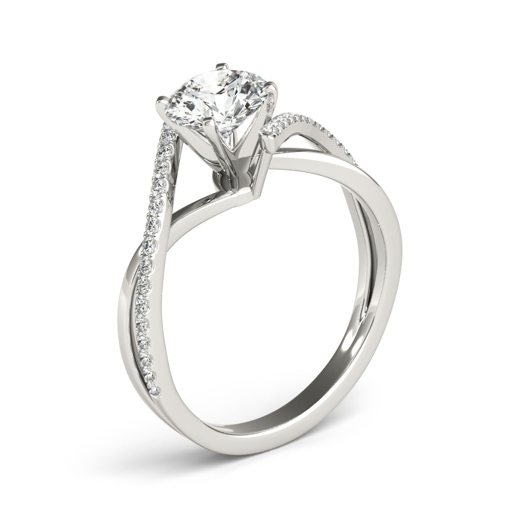 Twist Pavé Diamond Engagement Ring (1/8 ct. tw.)