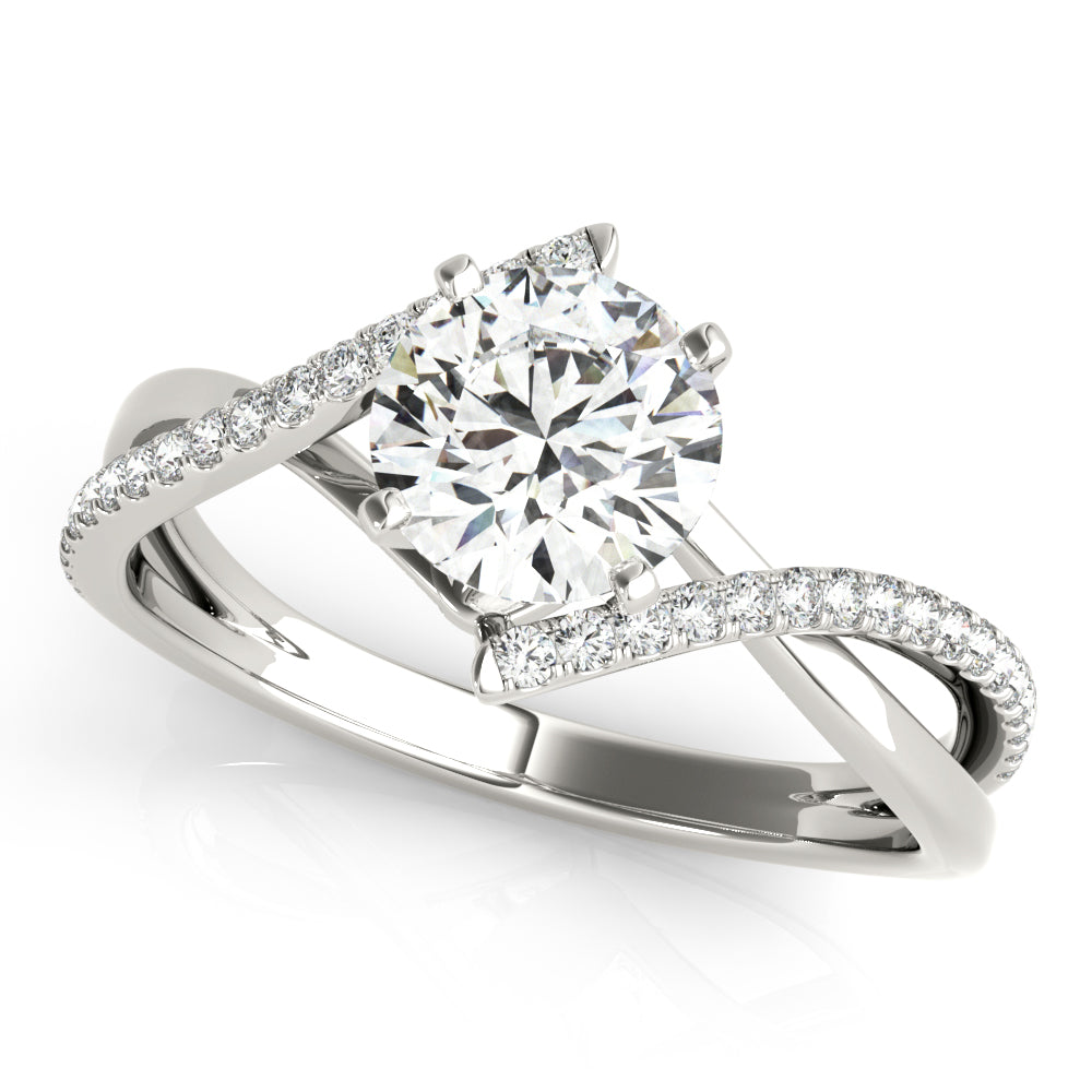 Twist Pavé Diamond Engagement Ring (1/8 ct. tw.)