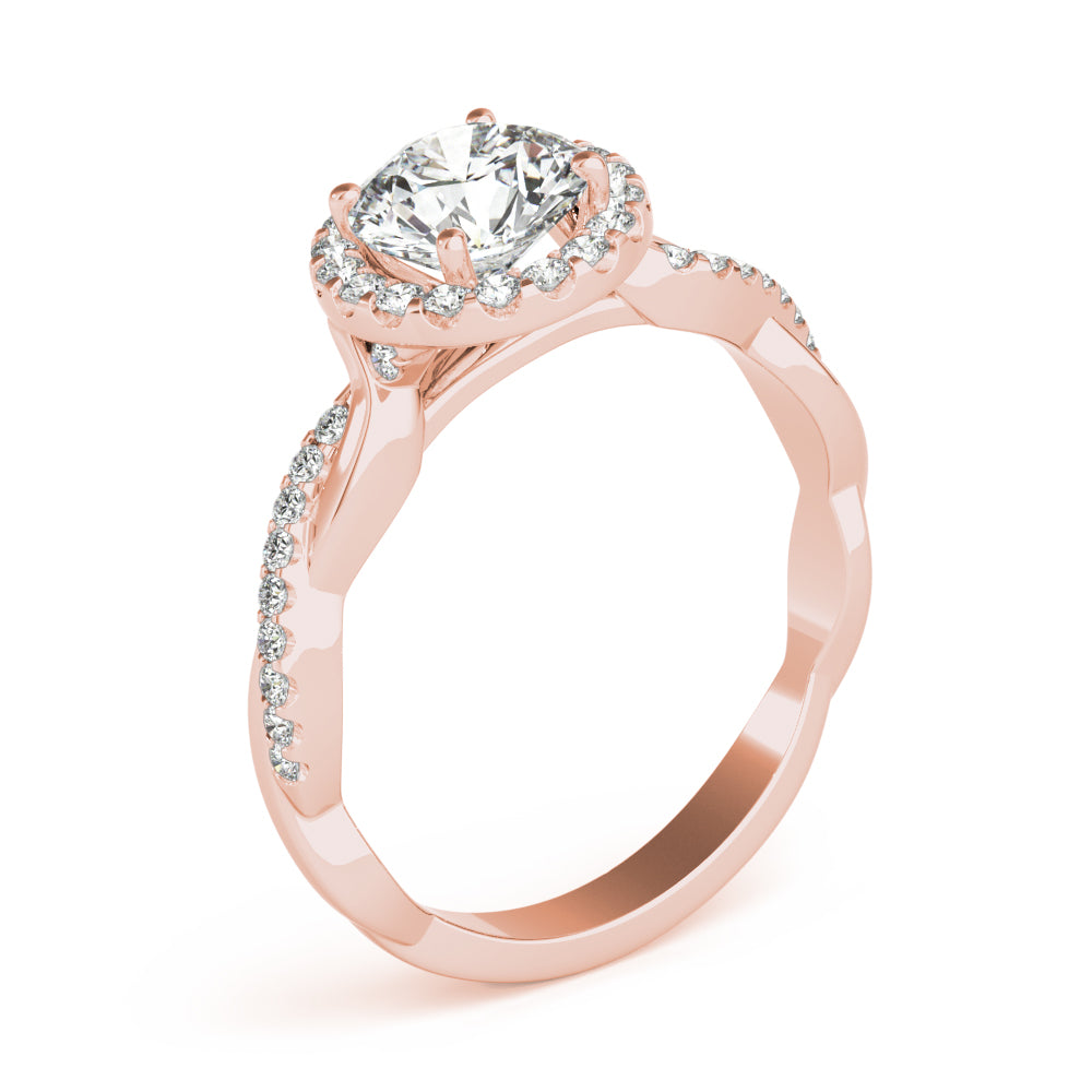 Twist Halo Diamond Engagement Ring (3/4 ct. tw.)