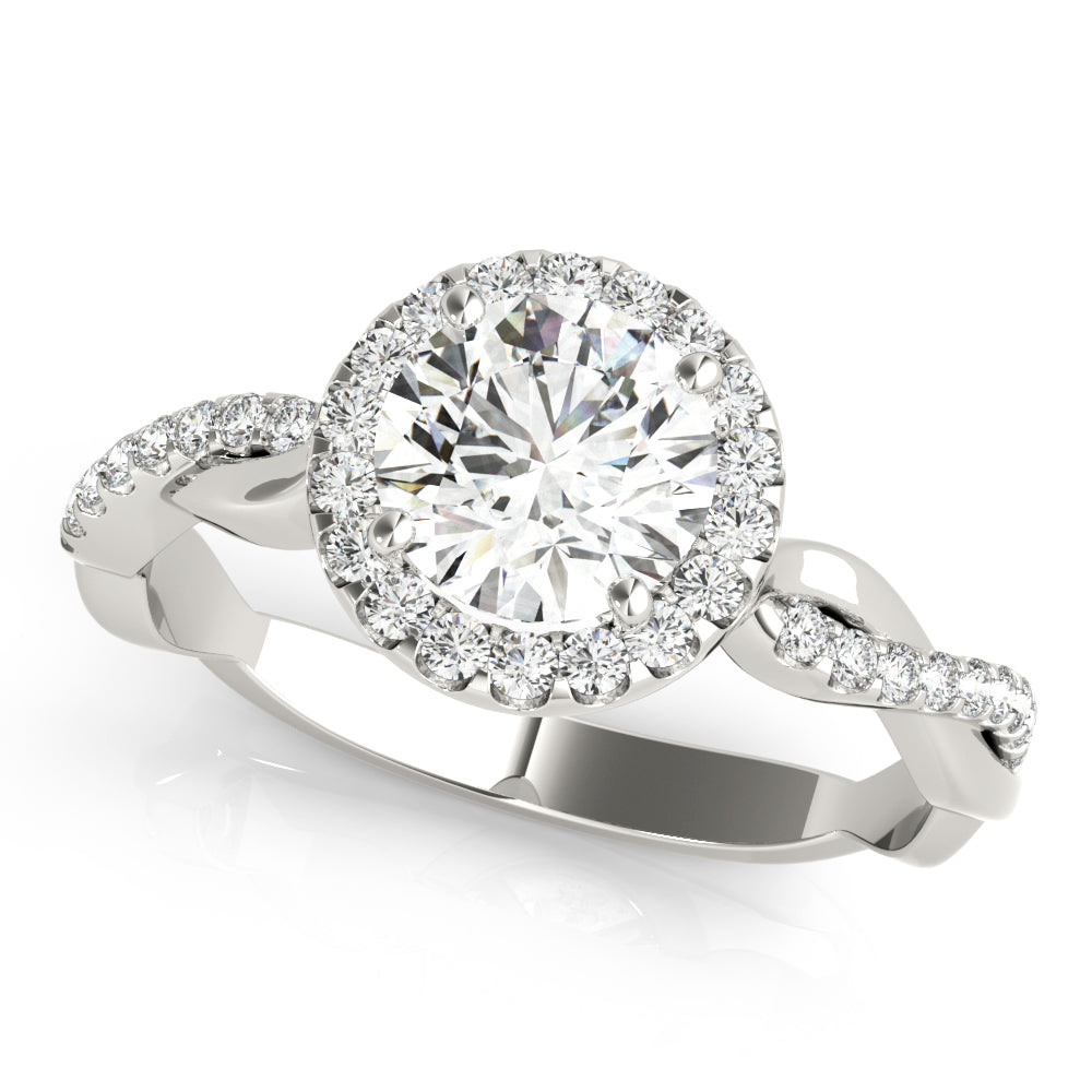 Twist Halo Diamond Engagement Ring (3/4 ct. tw.)