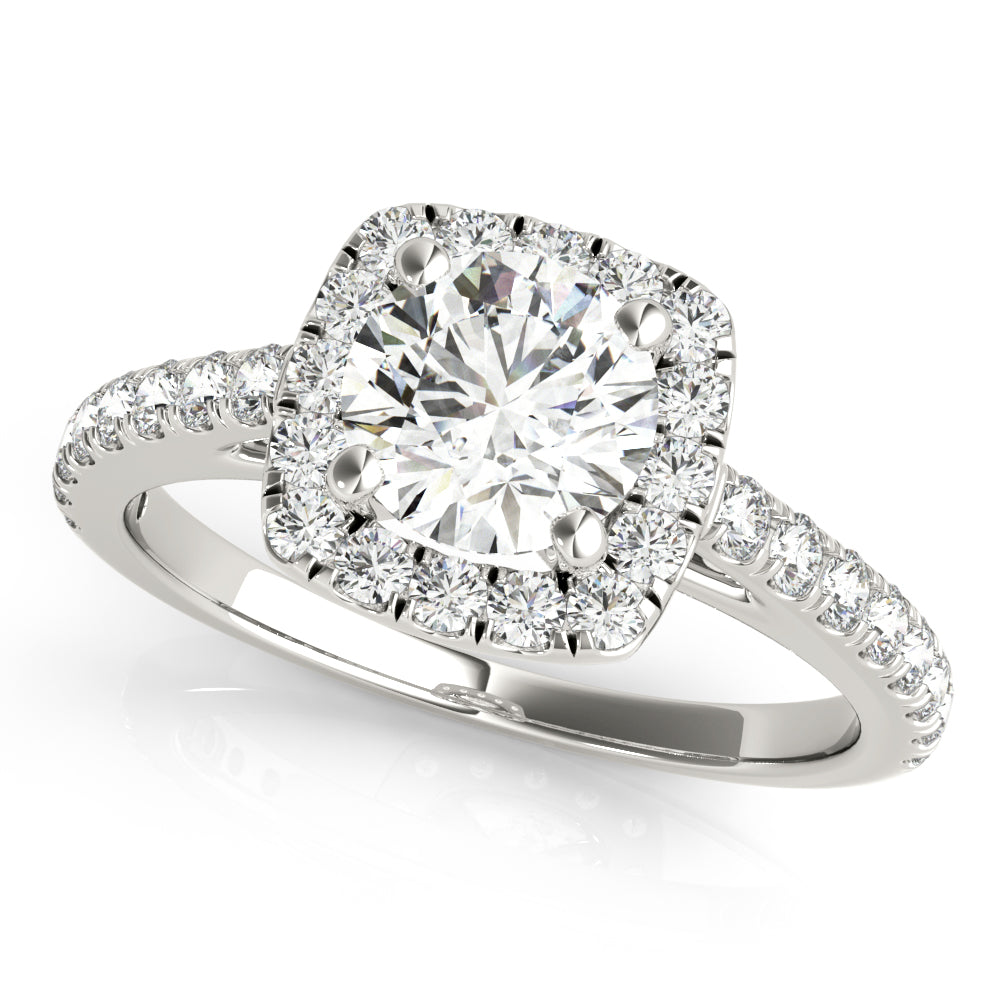 Classic Cushion Halo Diamond Engagement Ring (1/2 ct. tw.)