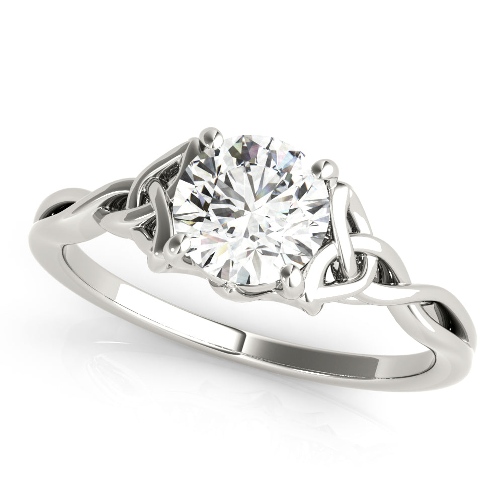 Organic Interwoven Solitaire Engagement Ring