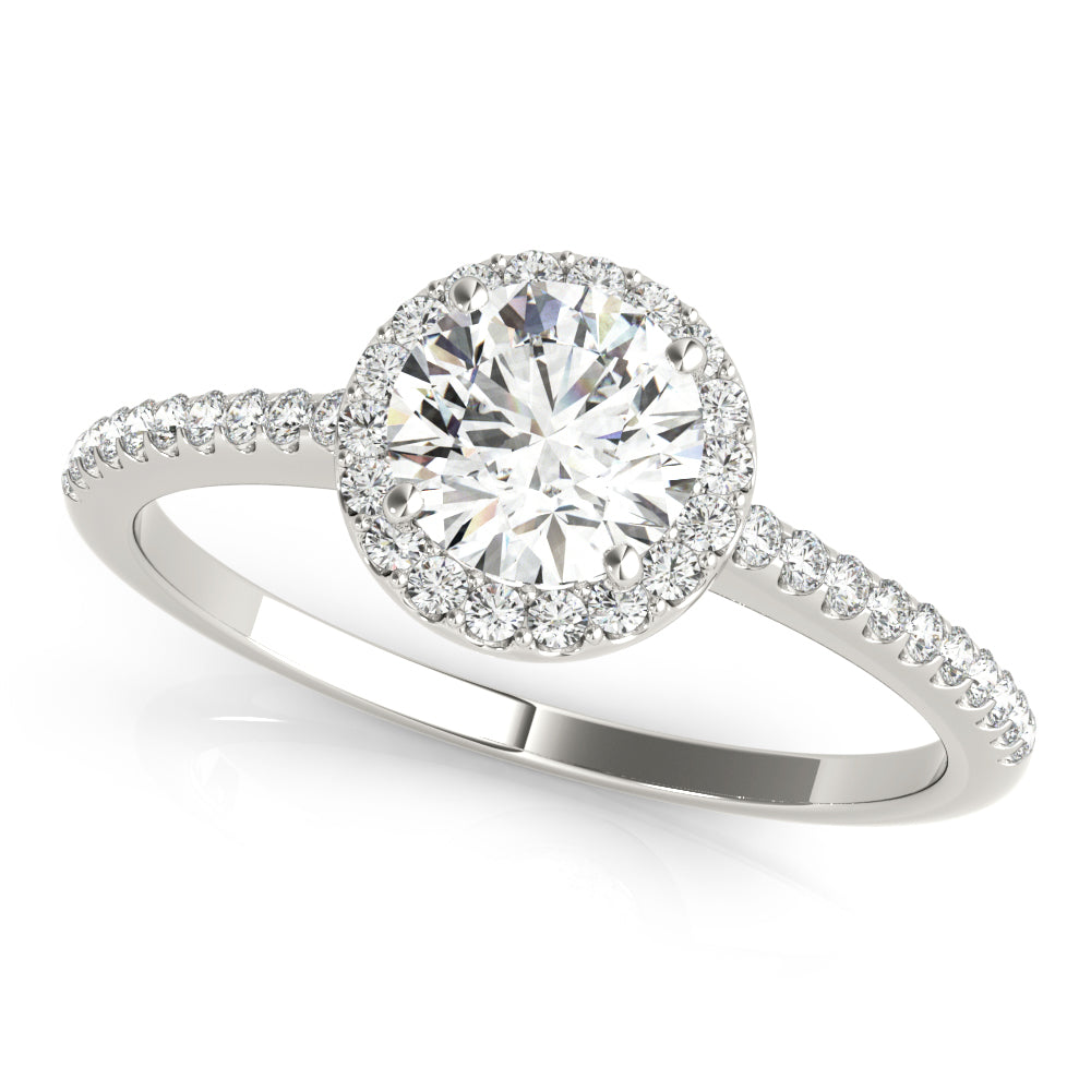 Petite Halo Diamond Engagement Ring (3/4 ct. tw.)