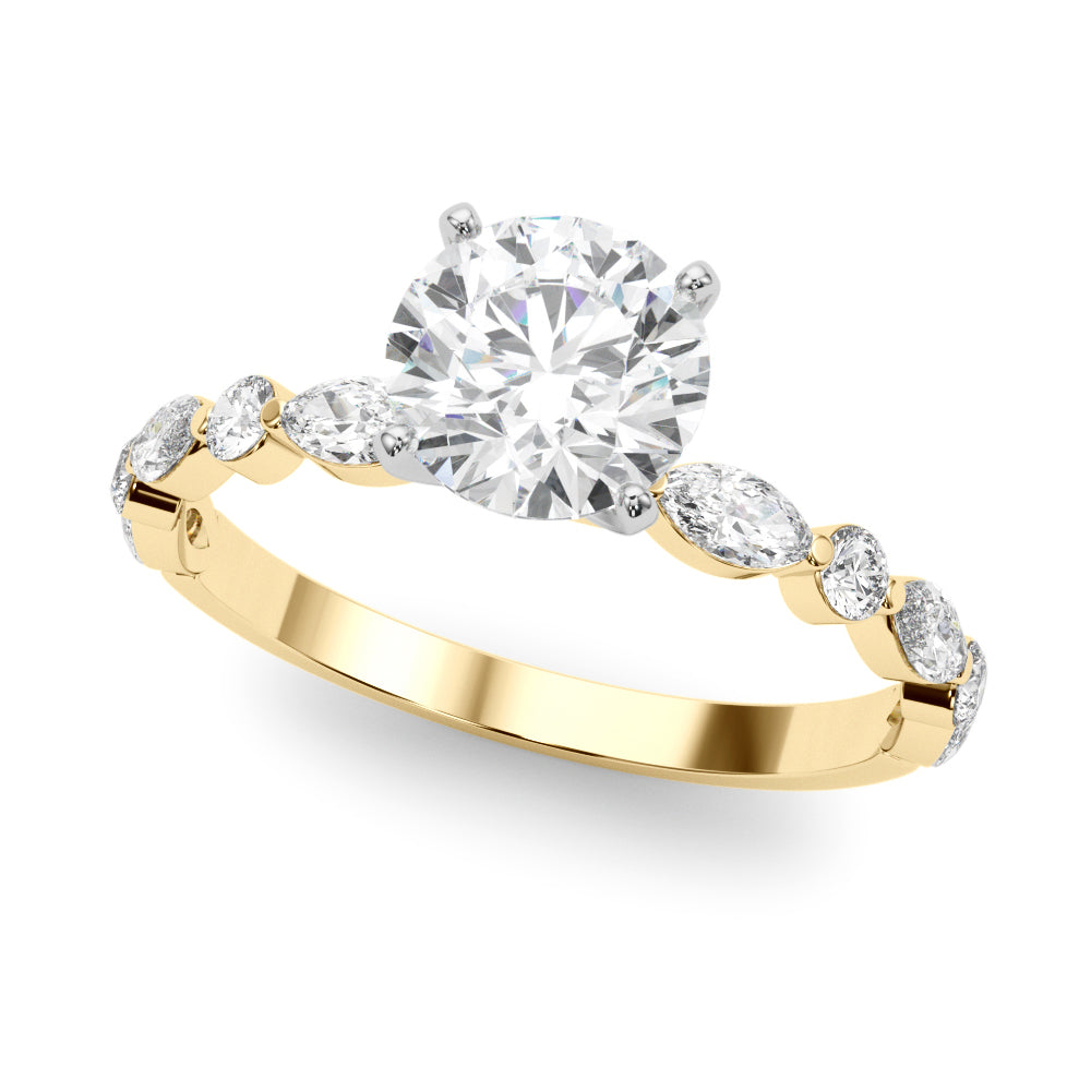 Graduated Marquise and Round Diamond Engagement Ring (1/2 ct. tw.)