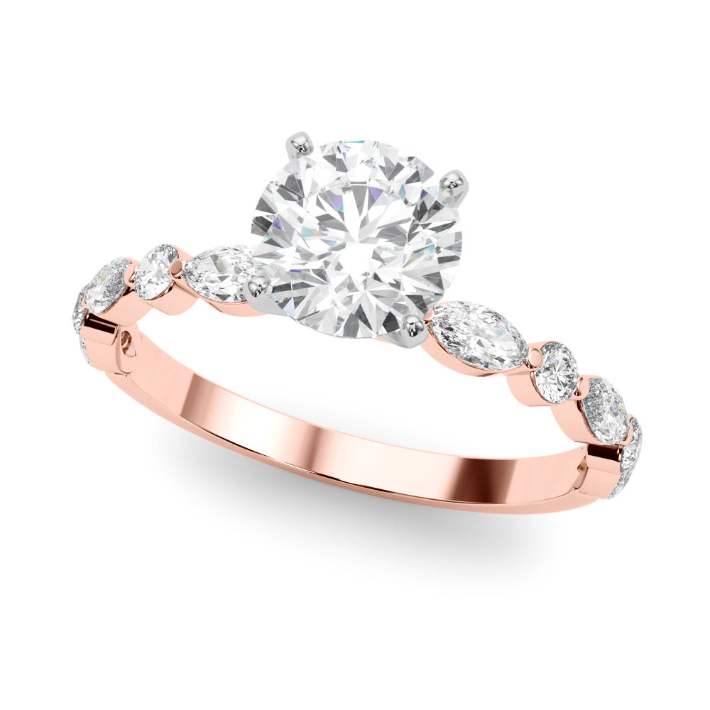 Graduated Marquise and Round Diamond Engagement Ring (1/2 ct. tw.)
