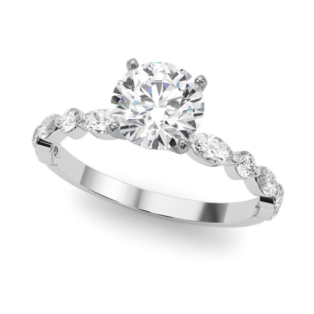 Graduated Marquise and Round Diamond Engagement Ring (1/2 ct. tw.)