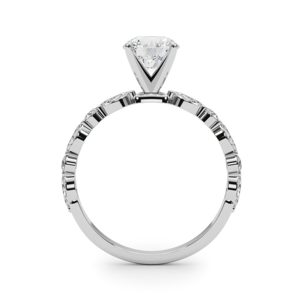Graduated Marquise and Round Diamond Engagement Ring (1/2 ct. tw.)