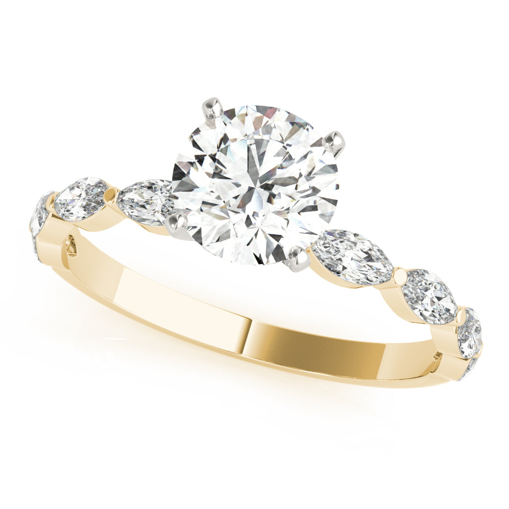 Marquise Station Diamond Engagement Ring (1/2 ct. tw.)