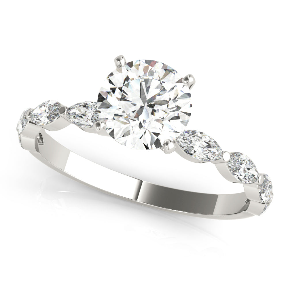 Marquise Station Diamond Engagement Ring (1/2 ct. tw.)