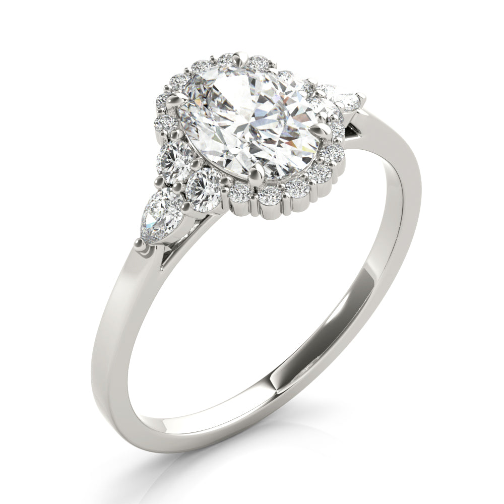 Halo Pavé Diamond Engagement Ring (1/4 ct. tw.)