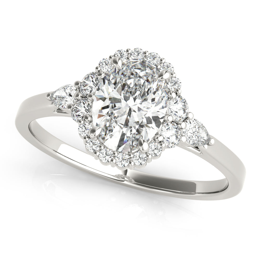 Halo Pavé Diamond Engagement Ring (1/4 ct. tw.)
