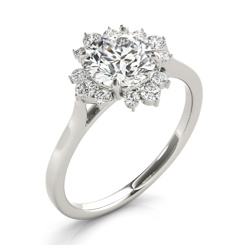 Cluster Halo Diamond Engagement Ring (1/8 ct. tw.)