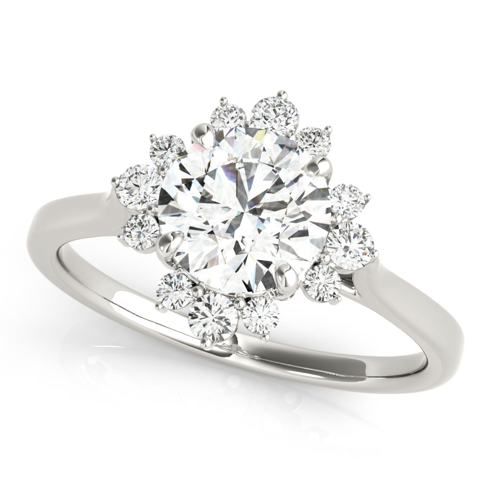Cluster Halo Diamond Engagement Ring (1/10 ct. tw.)