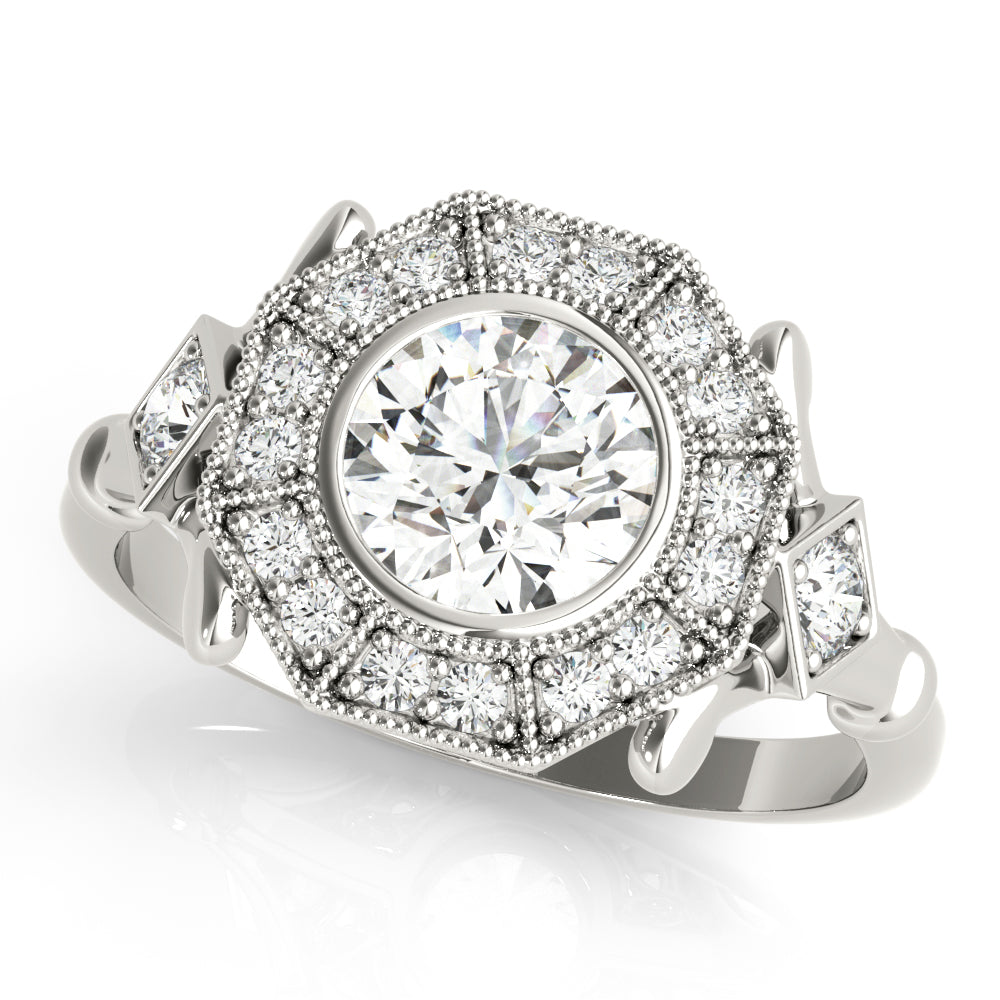 Vintage Halo Diamond Engagement Ring (1/4 ct. tw.)