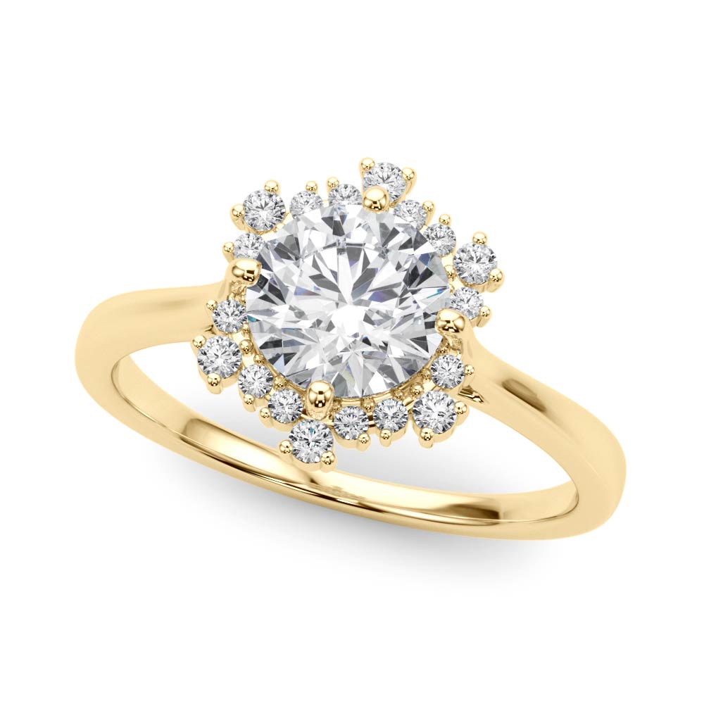Cluster Halo Diamond Engagement Ring (1/6 ct. tw.)