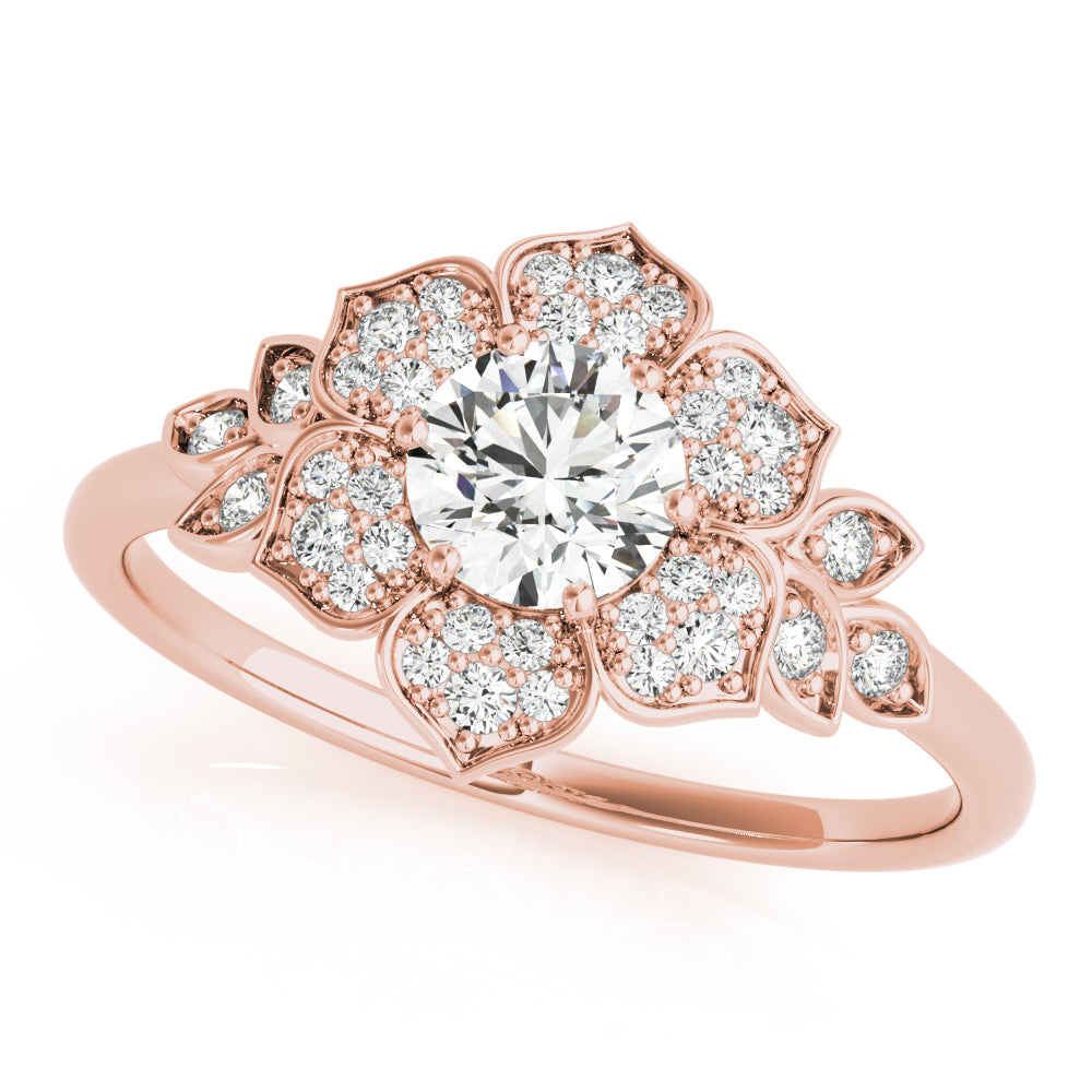 Floral Cluster Pavé Diamond Engagement Ring (1/4 ct. tw.)