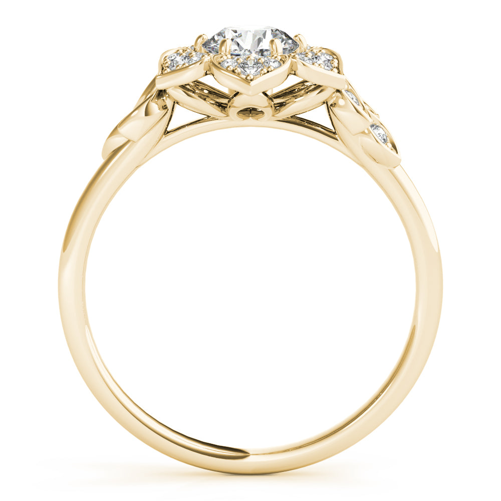 Floral Cluster Pavé Diamond Engagement Ring (1/4 ct. tw.)