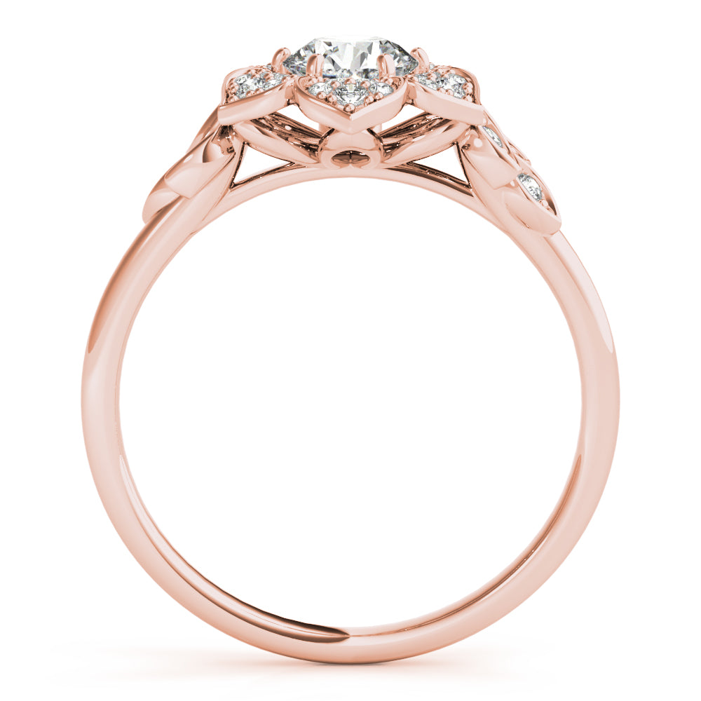 Floral Cluster Pavé Diamond Engagement Ring (1/4 ct. tw.)