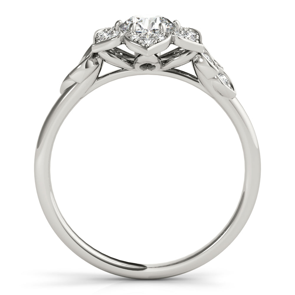 Floral Cluster Pavé Diamond Engagement Ring (1/4 ct. tw.)