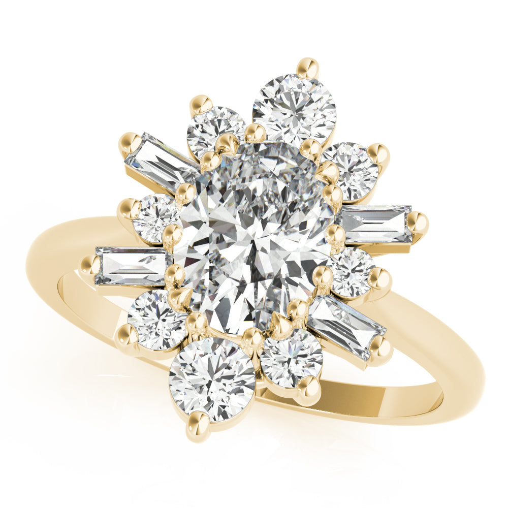 Cluster Diamond Engagement Ring (1/2 ct. tw.)