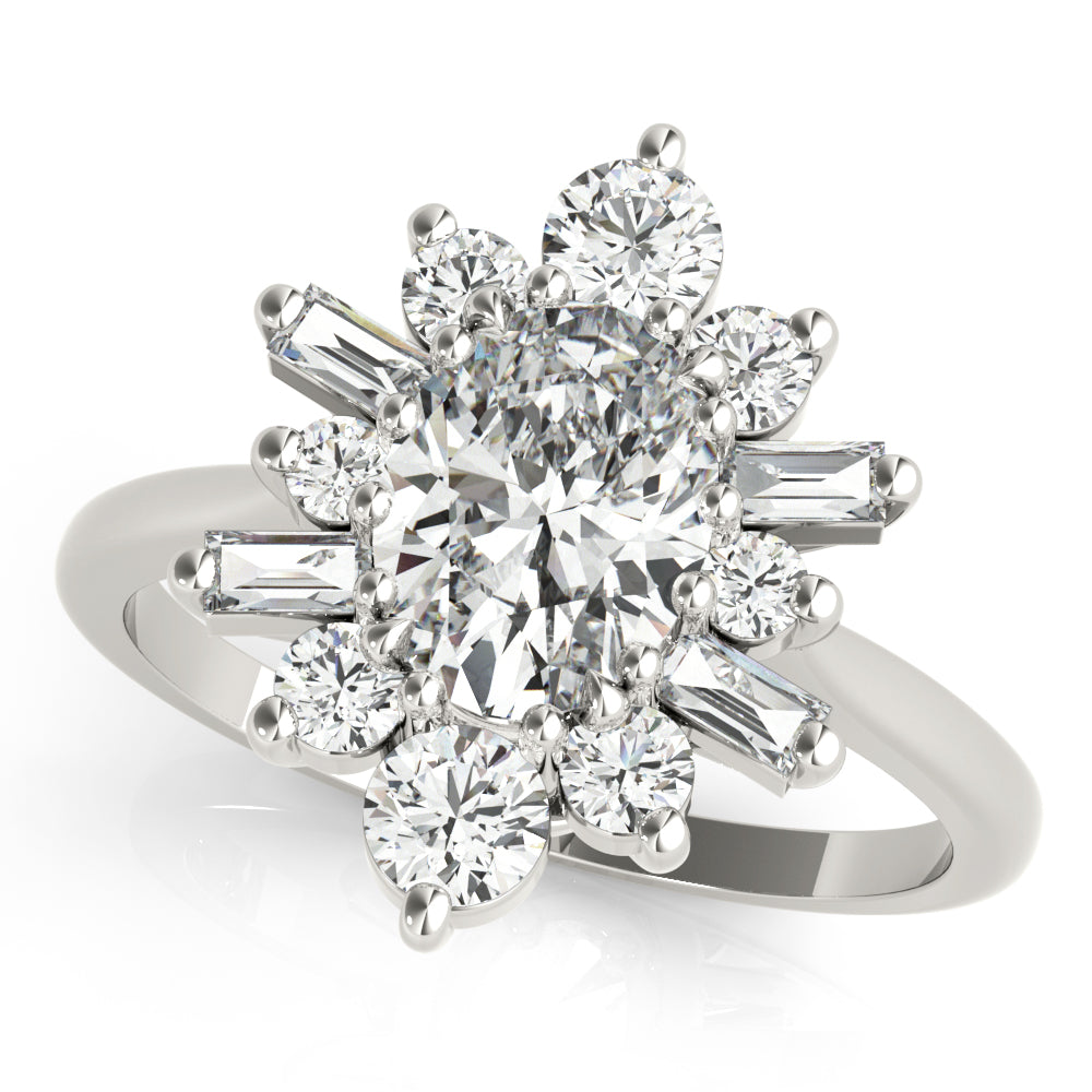 Cluster Diamond Engagement Ring (3/4 ct. tw.)