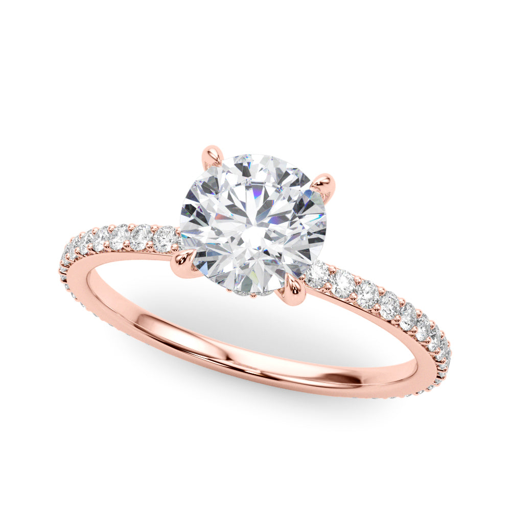 Petite Pavé Diamond Engagement Ring (1/3 ct. tw.)
