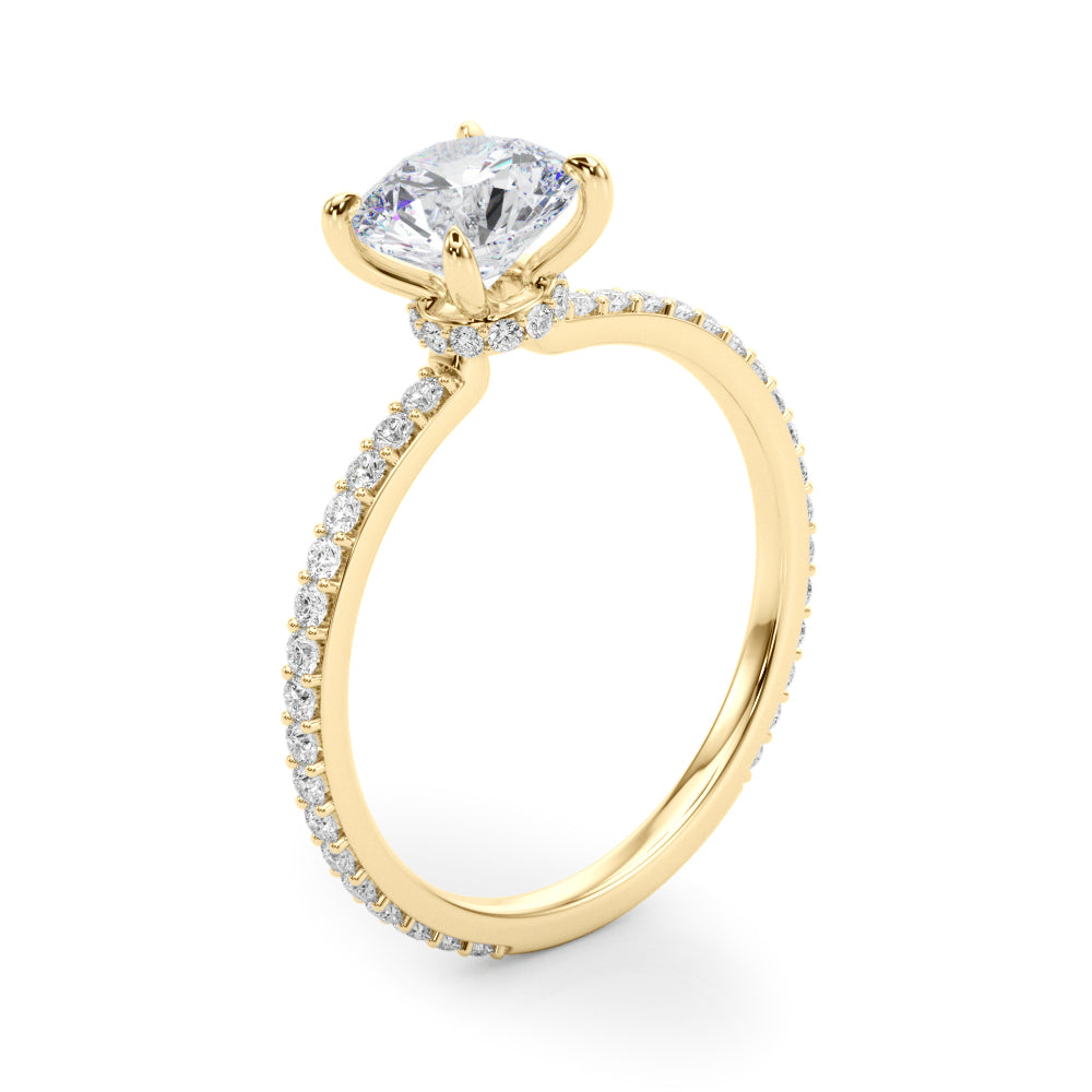 Petite Pavé Diamond Engagement Ring (1/3 ct. tw.)