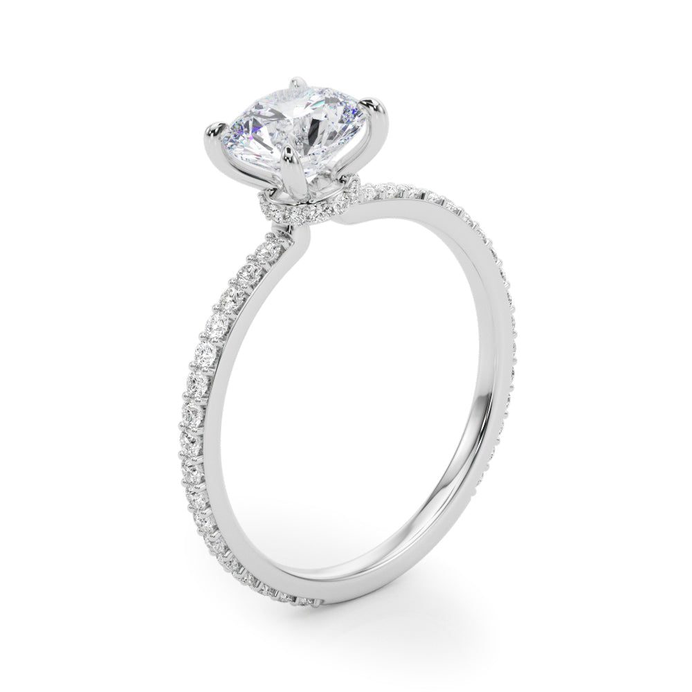 Petite Pavé Diamond Engagement Ring (1/3 ct. tw.)