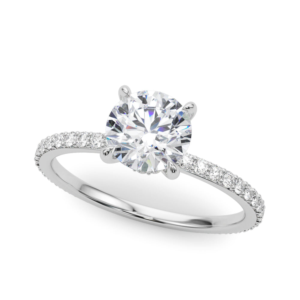 Petite Pavé Diamond Engagement Ring (1/3 ct. tw.)