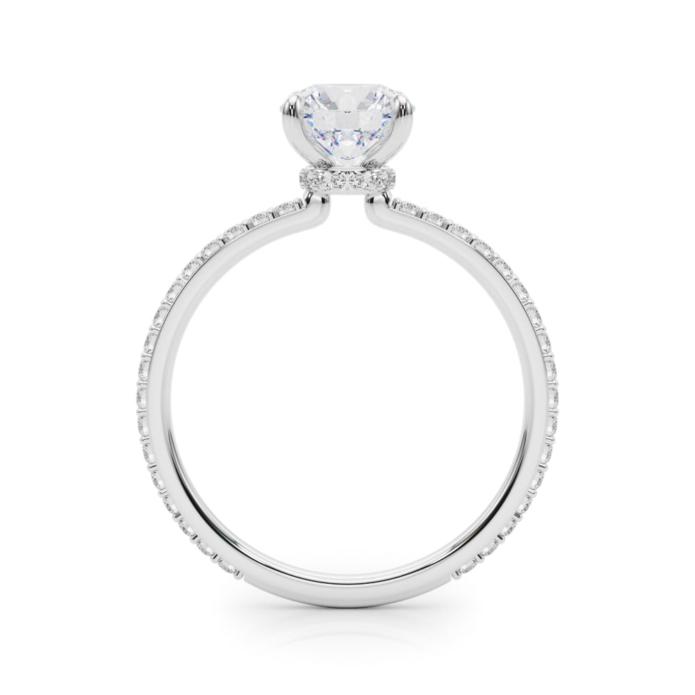 Petite Pavé Diamond Engagement Ring (1/3 ct. tw.)