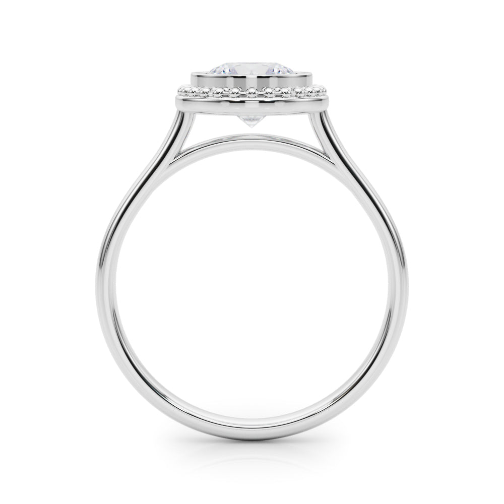 Milgrain Bezel Halo Diamond Engagement Ring (1/3 ct. tw.)