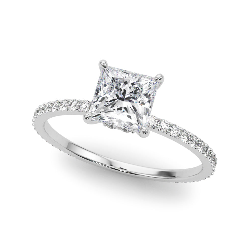 Petite Pavé Diamond Engagement Ring (1/3 ct. tw.)