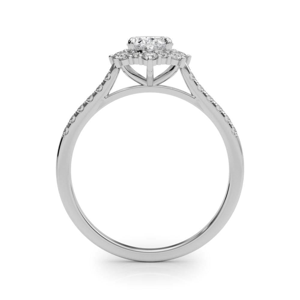 Halo Pavé Diamond Engagement Ring (3/8 ct. tw.)