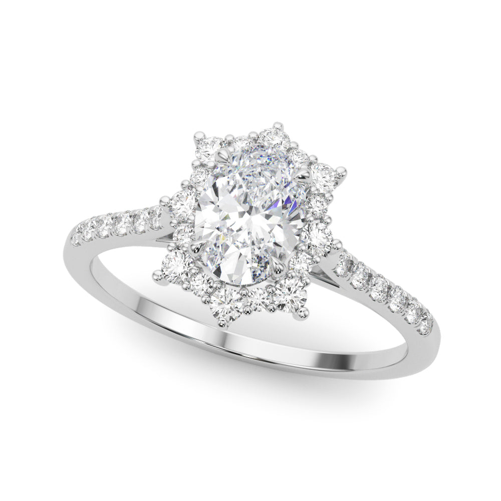 Halo Pavé Diamond Engagement Ring (3/8 ct. tw.)