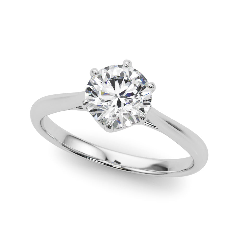 Classic Six-Prong Solitaire Diamond Engagement Ring