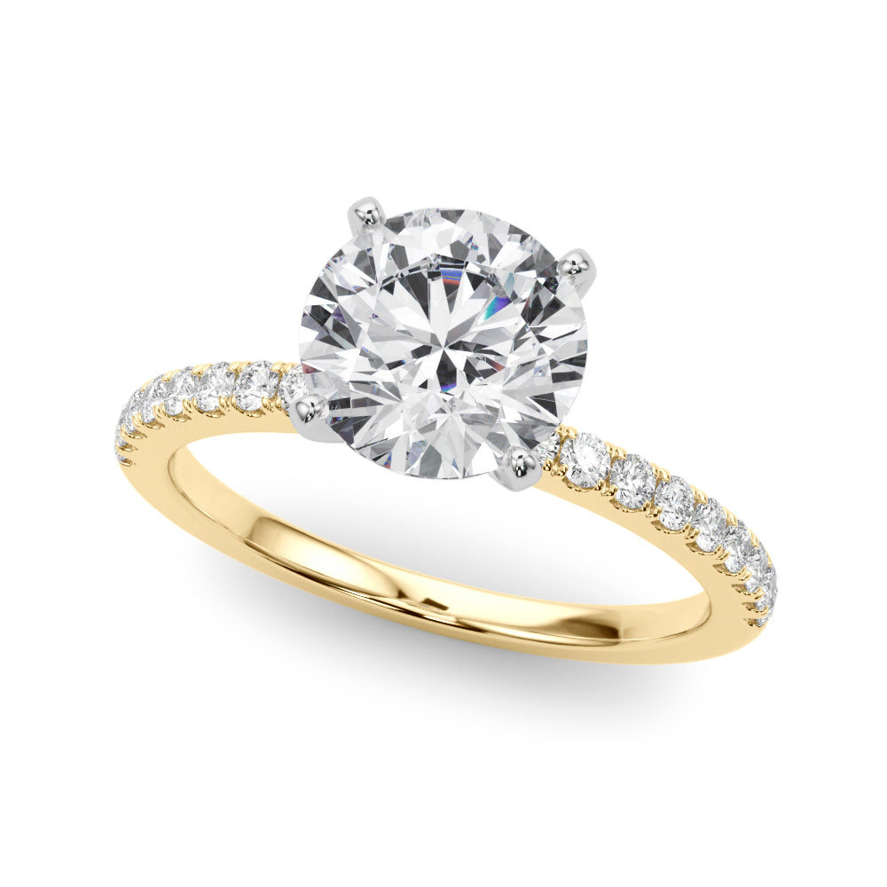 Petite Pavé Diamond Engagement Ring (1/4 ct. tw.)
