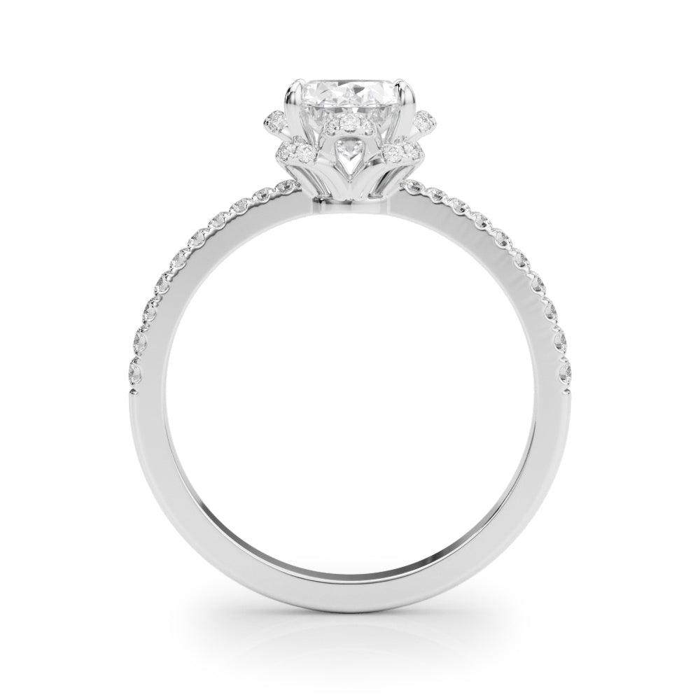 Halo Pavé Diamond Engagement Ring (1/4 ct. tw.)