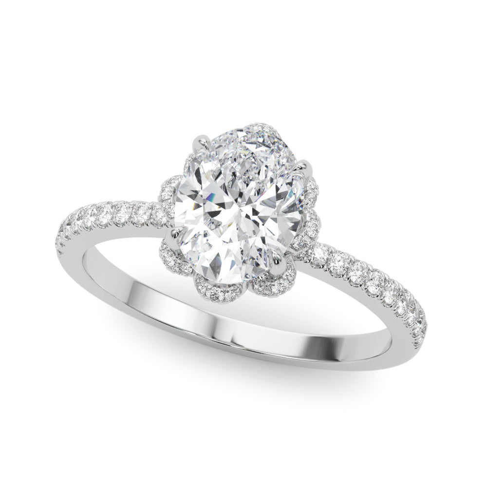 Halo Pavé Diamond Engagement Ring (1/4 ct. tw.)
