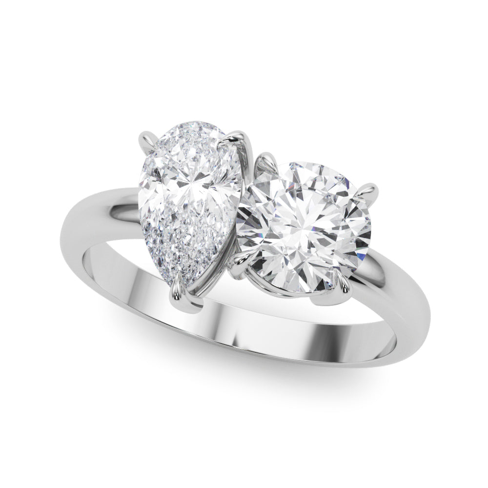 Classic Bypass Diamond Engagement Ring