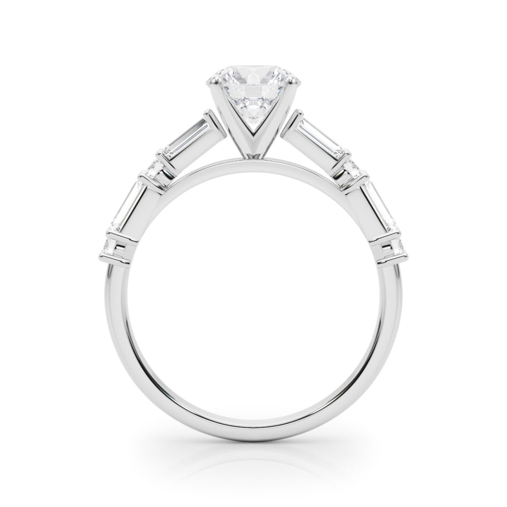 Graduated Baguette and Round Diamond Engagement Ring (5/8 ct. tw.)