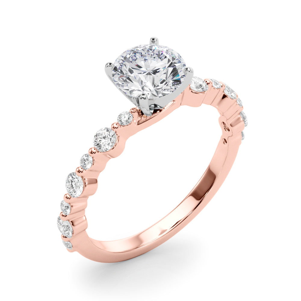 Petite Scalloped Diamond Engagement Ring (3/8 ct. tw.)